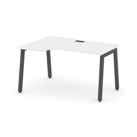 Стол рабочий эргономичный SN-5A.SPA-001(L) (1380х600/980х750) (Белый/Металл Антрацит)