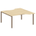 Рабочая станция криволинейная Metal System Style БП.РАС-СА-2.1 1600x1835x750 (Дуб Наварра/Серый металл)