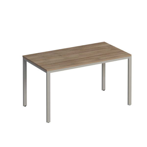 Стол письменный на металлокаркасе  Комфорт МП2 К 182 1400x750x750 (Дуб шамони темныйСерый)