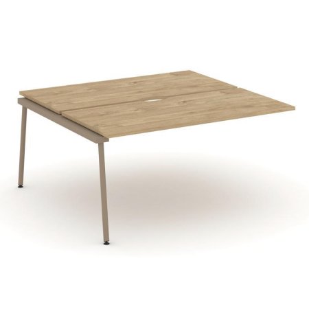 Двойной наборный элемент рабочей станциии ES.2.NRS-4-VK (1580х1500х750) (Тиквуд Светлый/Металл Латте)