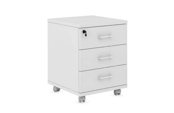 Тумба подкатная 3 ящика с замком на верхний ящик Target TAR330 452x474x585 (Белый)