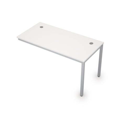 6МБК.179 Линейные бенч-системы, конечный модуль (1400x700x750) (Белый/Алюминий матовый)