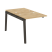 Наборный элемент рабочей станции на деревянных опорах Onix Wood OW.2.NRS-0.7 780x1475x750 (Тиквуд Светлый/Дуб Темный)