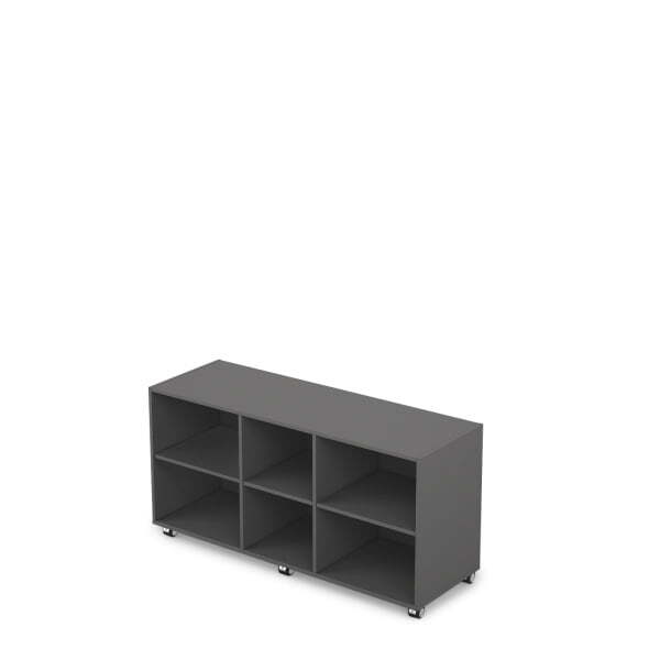 10Т.006.1 Короб тумбы сервисной, мобильной (1300x434x663) (Graphit matt)