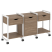Тумба на колесных опорах наборная VR.L-TN-6.K 1440x460x767 (Тиквуд Темный/Белый металл)