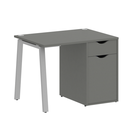 Стол письменный VR.SP-3-98.1.A 980x720x750 (Металлик/Серый Металл)