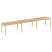 Рабочая станция на деревянных опорах Onix Wood OW.RS-3.3.8 4140x800x750 (Тиквуд Светлый/Дуб Темный)