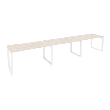 Рабочая станция на О-образном м/к Onix O.MO-RS-3.3.7 4140x720x750 (Денвер Светлый/Белый Металл)