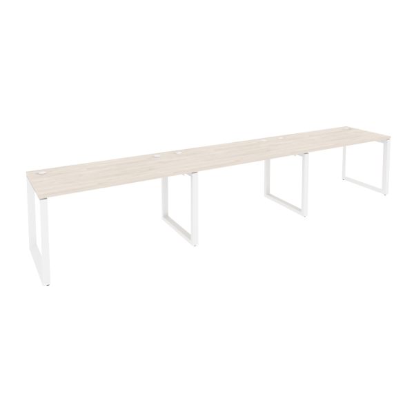 Рабочая станция на О-образном м/к Onix O.MO-RS-3.3.7 4140x720x750 (Денвер Светлый/Белый Металл)