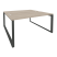 Рабочая станция на О-образном м/к Onix O.MO-D.RS-2.4.8 1580x1635x750 (Тиквуд Темный/Белый Металл)