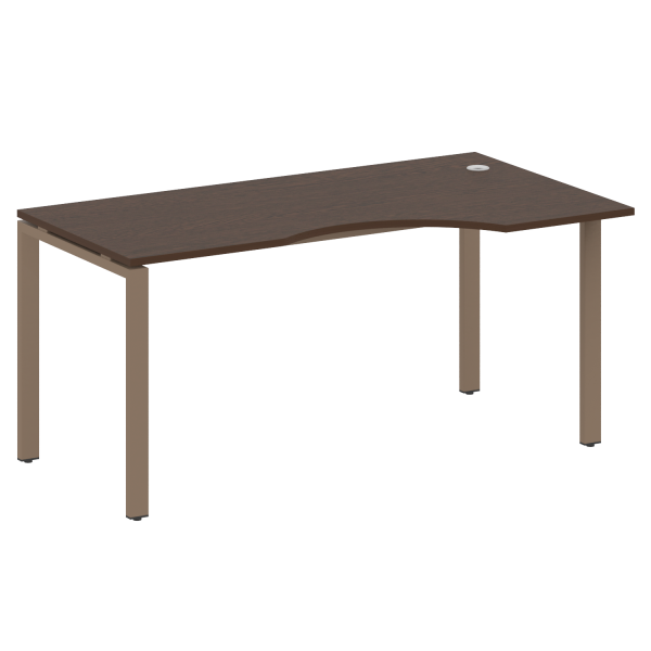Стол криволинейный правый Metal System Style БП.СА-1 Пр 1600x900x750 (Венге Цаво/Мокко металл)