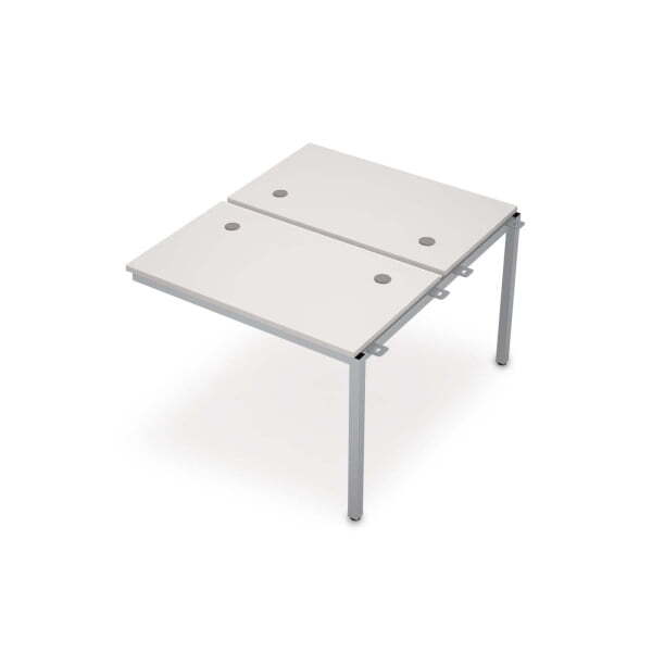 6МБС.267 Сдвоенные бенч-системы, средний модуль (1000x1235x750) (Белый/Алюминий матовый)