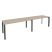 Рабочая станция на П-образном м/к Onix O.MP-RS-2.4.7 3160x720x750 (Тиквуд Темный/Белый Металл)