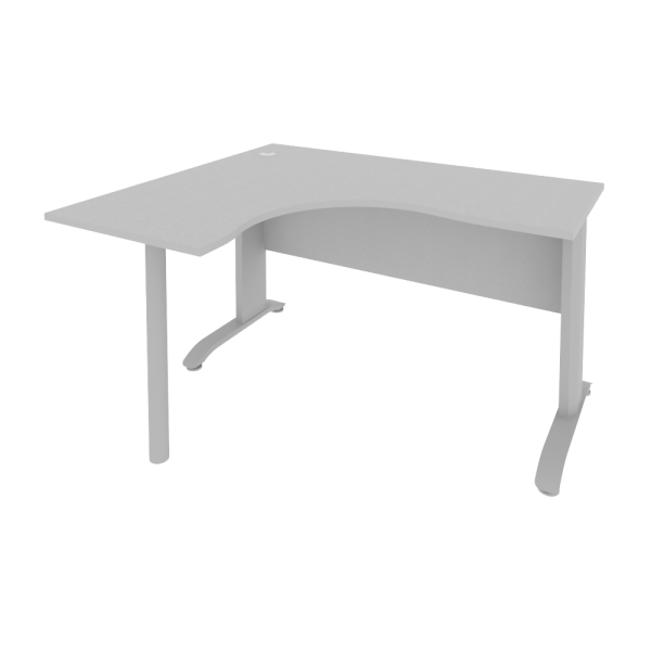 Стол криволинейный левый Riva ПЛ.СА-3 Л 1400x1200x750 (Серый/Металлик)