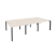 Рабочая станция на П-образном м/к Onix O.MP-D.RS-6.1.8 2940x1635x750 (Тиквуд Темный/Белый Металл)