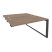 Стол-приставка двойной на О-образном м/к к опорным элем. Onix O.MO-D.SPR-3.8 1380x1635x750 (Тиквуд Темный/Белый Металл)