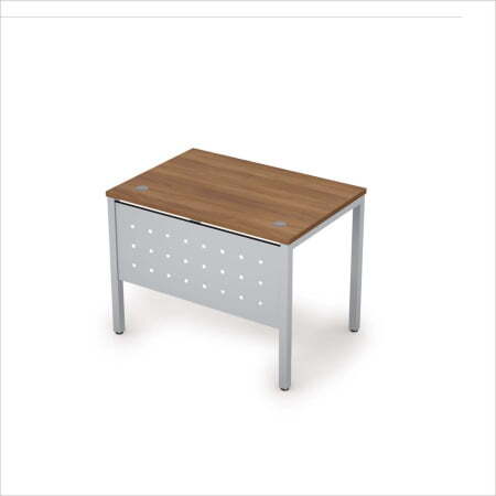 6МК.007 Стол рабочий (1000x700x750) (Шамони темный/Алюминий матовый)