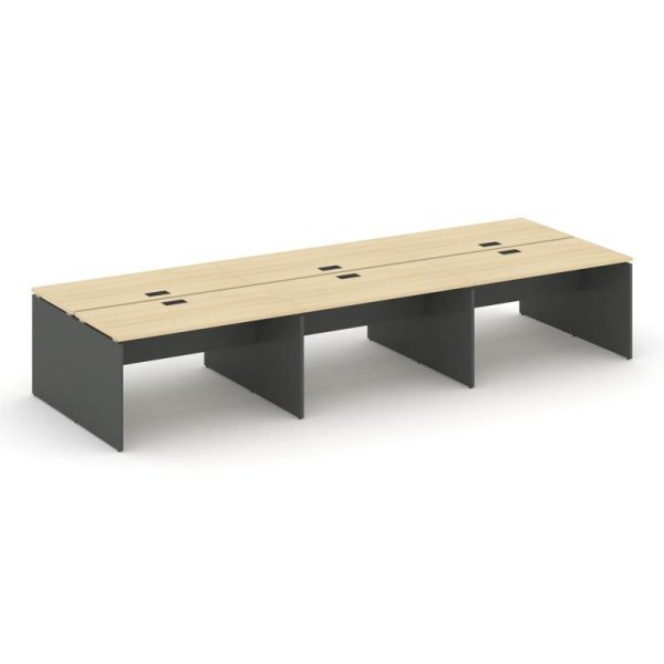 Рабочая станция 2-х сторонняя SN-D.DRS-074 (4740х1432х750) (Акация Лорка/Антрацит)