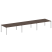 Переговорный стол 3 столешницы Metal System Style БП.ПРГ-3.5 5400x1235x750 (Дуб Наварра/Серый металл)
