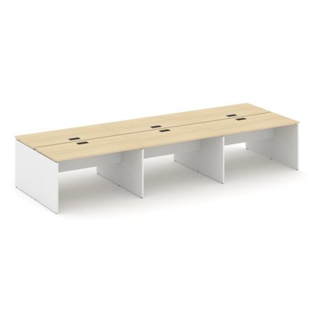 Рабочая станция 2-х сторонняя SN-D.DRS-073 (4140х1432х750) (Акация Лорка/Белый)