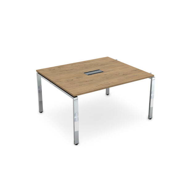 Начальный модуль Бенч-системы для переговорных столов Gloss НСПН-П.926 1200x1200x750 (TeakwoodХром)