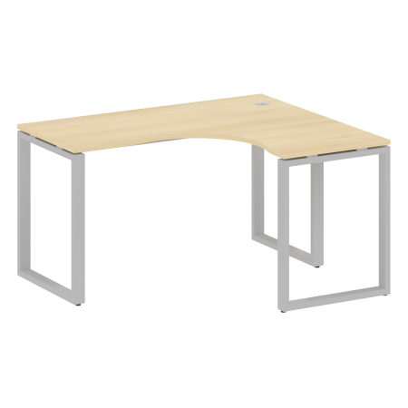 Стол криволинейный правый Metal System Style БО.СА-3 Пр 1400x1200x750 (Акация/Серый металл)