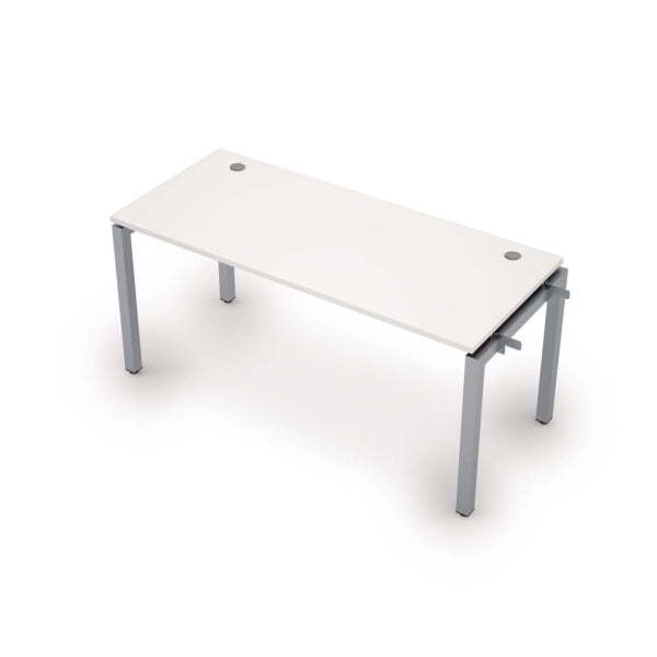 6МБН.5174  Линейная бенч-система, начальный модуль (1600x700x750) (Белый/Алюминий матовый)