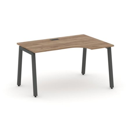 Стол рабочий эргономичный SN-5A.SPA-001(R) (1380х600/980х750) (Дуб Табак/Металл Антрацит)