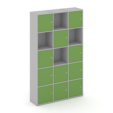 Стеллаж Locker Plus LK.K-009 1188x350x1983 (Серый | Зеленый)
