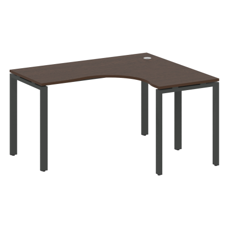 Стол криволинейный правый Metal System Style БП.СА-3 Пр 1400x1200x750 (Венге Цаво/Антрацит металл)