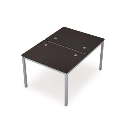 6МБ.277 Бенч-система на два рабочих места (1000x1435x750) (Венге/Алюминий матовый)