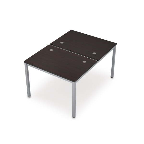 6МБ.277 Бенч-система на два рабочих места (1000x1435x750) (Венге/Алюминий матовый)