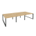 Рабочая станция на О-образном м/к Onix O.MO-D.RS-6.2.8 3540x1635x750 (Тиквуд Темный/Белый Металл)