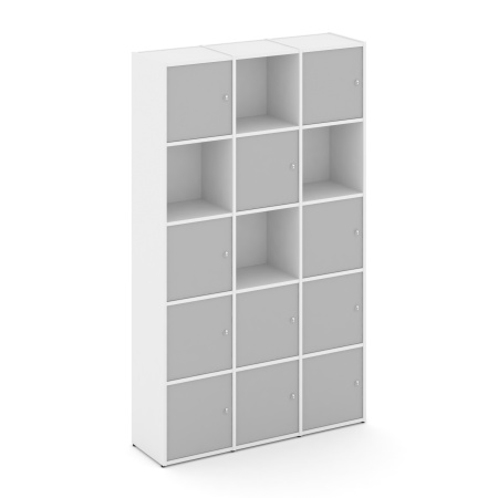 Стеллаж Locker Plus LK.K-009 1188x350x1983 (Белый | Серый)