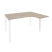 Стол эргономичный правый на П-образном м/к Onix O.MP-SA-3R 1380x1180x750 (Тиквуд Темный/Белый Металл)