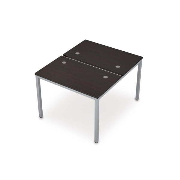 6МБ.267 Бенч-система на два рабочих места (1000x1235x750) (Венге/Алюминий матовый)