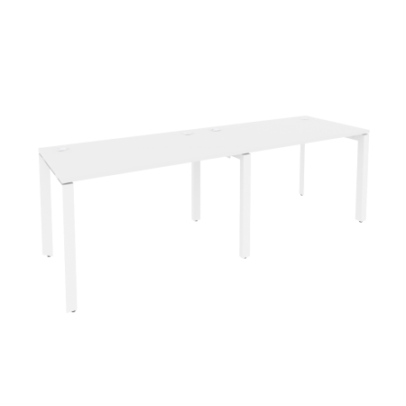 Рабочая станция на П-образном м/к Onix O.MP-RS-2.2.7 2360x720x750 (Белый Бриллиант/Белый Металл)