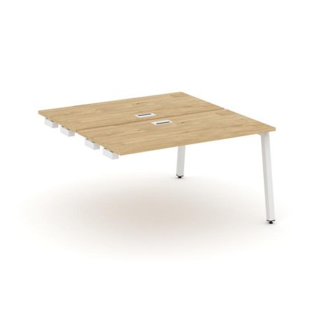 Стол-приставка к опорным элементам SN-5A.DPRS-014 (1580х1432х750) (Тиквуд Светлый/Металл Белый)