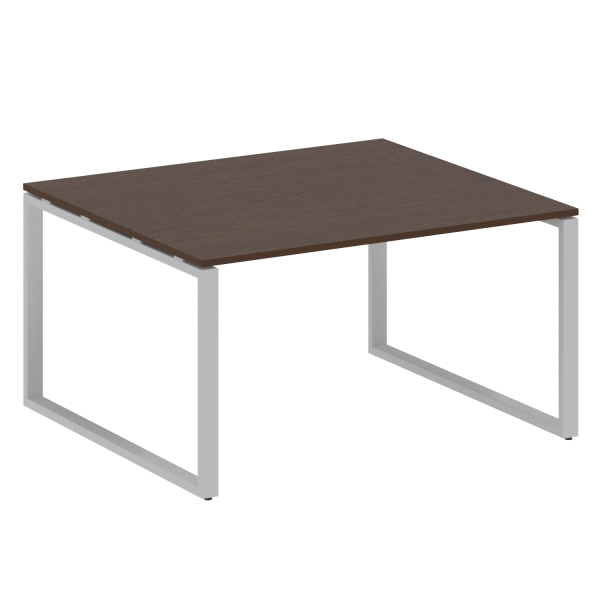 Переговорный стол 1 столешница Metal System Style БО.ПРГ-1.3 1400x1235x750 (Венге Цаво/Серый металл)