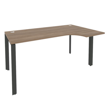 Стол эргономичный правый на П-образном м/к Onix O.MP-SA-1R 1580x980x750 (Дуб Аризона/Черный металл)