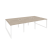 Рабочая станция на О-образном м/к Onix O.MO-D.RS-6.1.8 2940x1635x750 (Тиквуд Темный/Белый Металл)