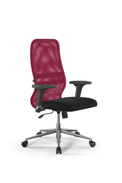 Кресло для руководителя Метта Sit 8 B2-8D - X1+UMF(X1) /Uh00/Wh00/D02P(M09.B23.G18.W01) (Красный | Черный)