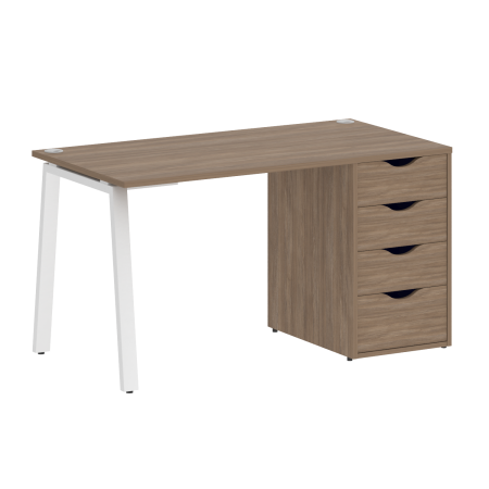 Стол письменный VR.SP-3-138.4.A 1380x720x750 (Дуб Аризона/Белый Металл)
