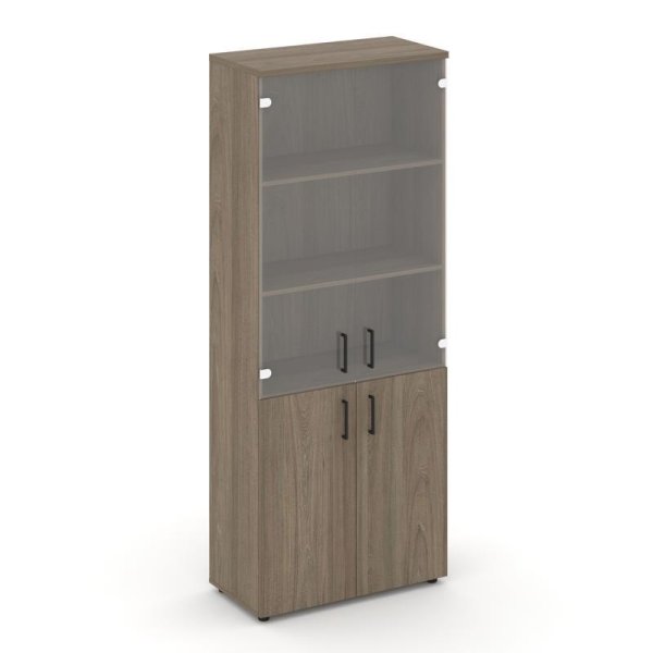 Шкаф высокий широкий SN.STS.E-102 (796х400х1982) (Вяз Благородный/Прозрачный)