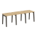 Рабочая станция на деревянных опорах Onix Wood OW.RS-3.0.7 2340x720x750 (Тиквуд Светлый/Дуб Темный)