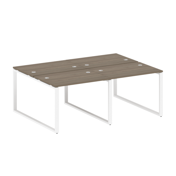 Рабочая станция Metal System Style БО.СМ-4.1 2000x1475x750 (Вяз/Белый металл)