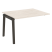Проходной наборный элемент переговорного стола на деревянных опорах Onix Wood OW.NPRG-2 1180x980x750 (Тиквуд Светлый/Дуб Темный)