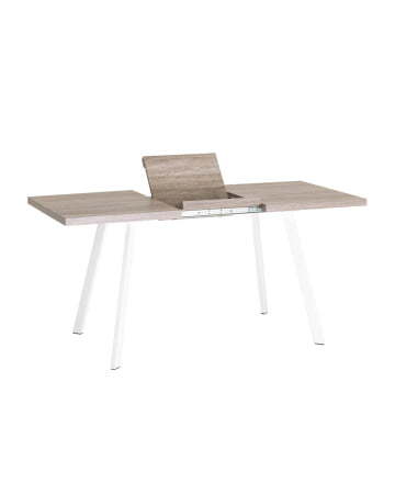 Стол Plain 116-158*74 дуб Ан/белый (Стол обеденный PLAIN светлое дерево)