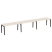 Рабочая станция на деревянных опорах Onix Wood OW.RS-3.4.7 4740x720x750 (Тиквуд Светлый/Дуб Темный)