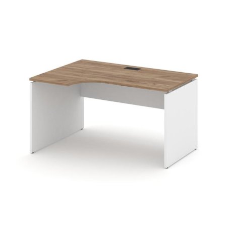 Стол рабочий эргономичный SN-D.SPA-011(L) (1380х700/980х750) (Дуб Табак/Белый)